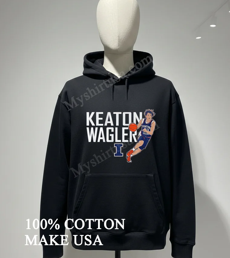Keaton Wagler Fighting Illini Illinois Basketball College Sports Shirt Hoodie Shirt