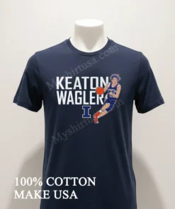Keaton Wagler Fighting Illini Illinois Basketball College Sports funny america t-shirts