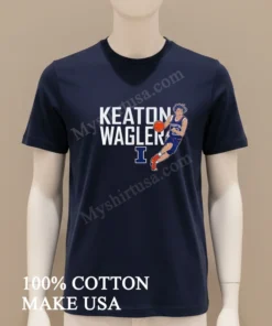 Keaton Wagler Fighting Illini Illinois Basketball College Sports funny america t-shirts