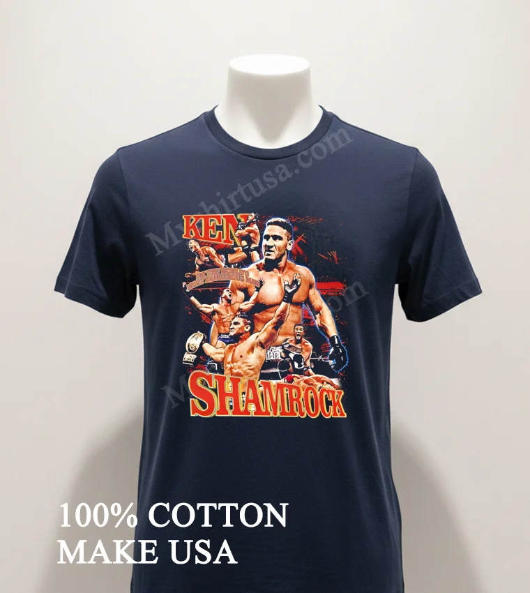 Ken Shamrock The World S Most Dangerous Man Wrestling Vintage funny america t-shirts - navy-shirt Ken Shamrock The Worlds Most Dangerous Man Wrestling Vintage Shirt Navy Shirt 1