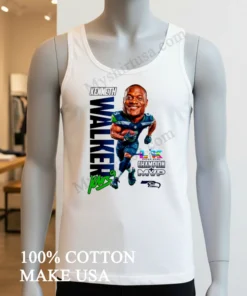 Kenneth Walker 9 Seattle Seahawks Super Bowl Champion Mvp Caricature funny america t-shirts