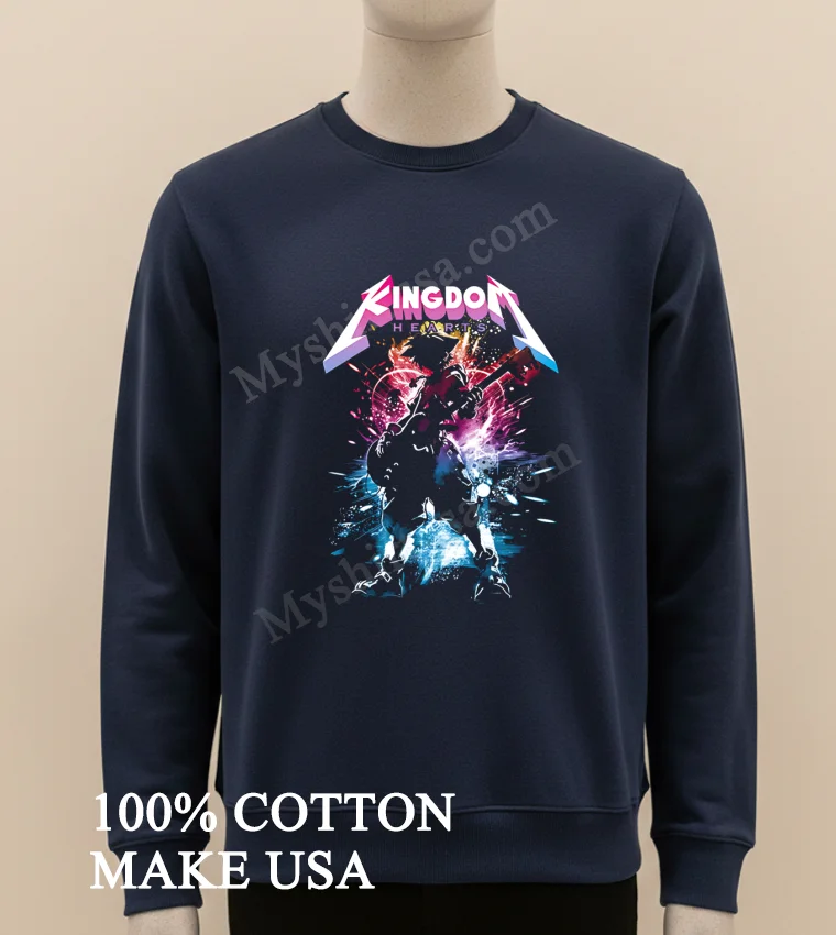 Kingdom Hearts Sora Playing Guitar In Metallica Style Shirt Long Sleve Shirt