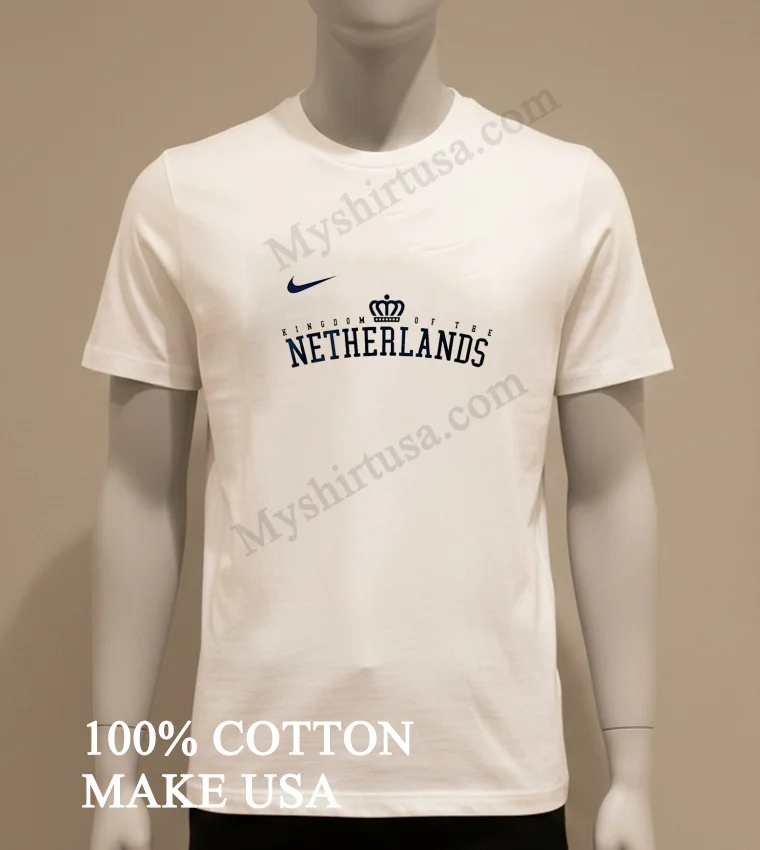 Kingdom Of The Netherlands Crown Logo Swoosh Shirt White T Shirt 1