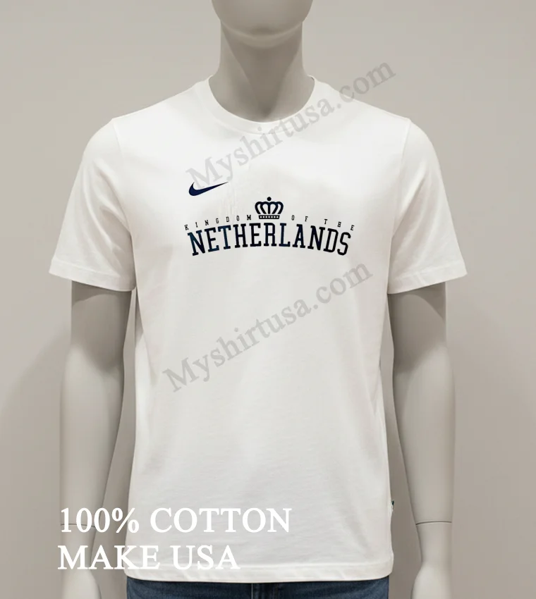 Kingdom Of The Netherlands Crown Logo Swoosh Shirt White T Shirt