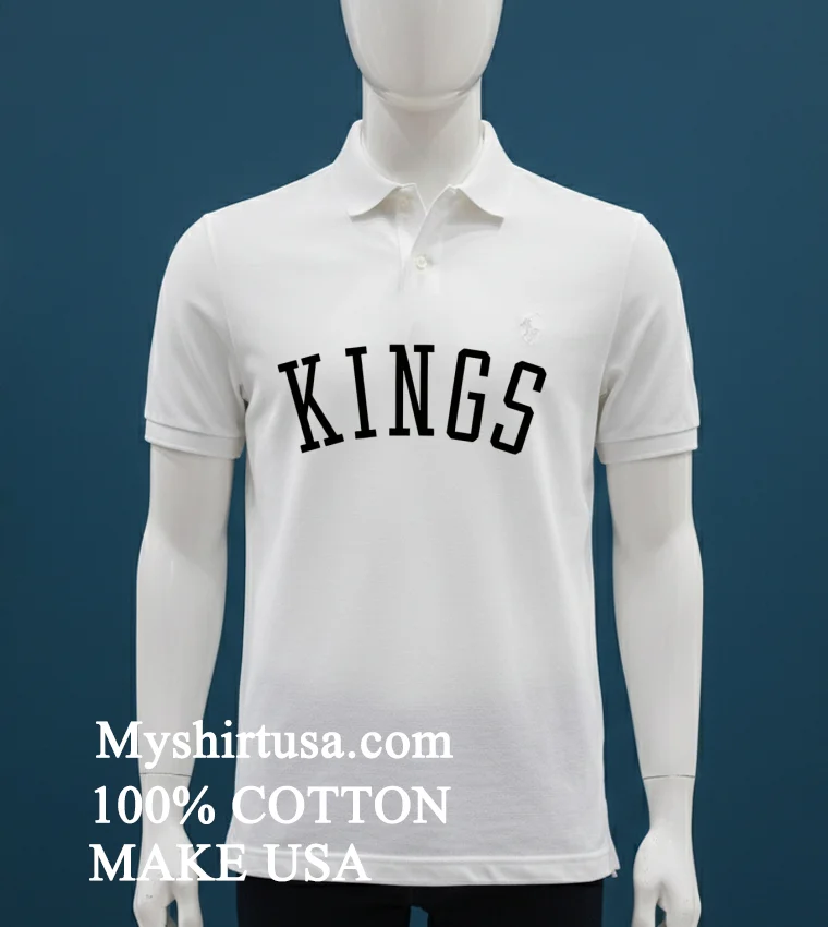 Kings Black Washed Uni Logo Shirt White T Shirt 1