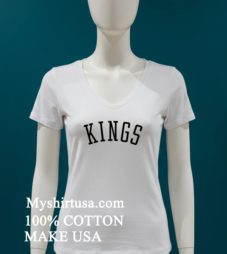 Kings Black Washed Uni Logo Shirt White T Shirt
