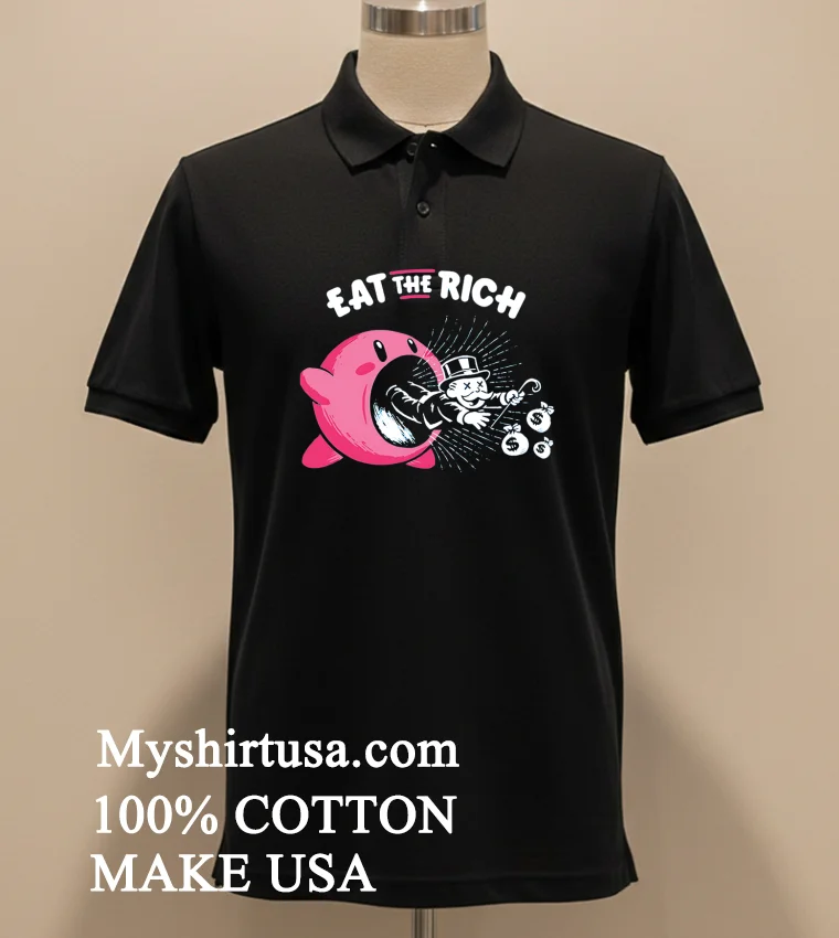 Kirby Eat The Rich Monopoly Man Parody Shirt Balck Shirt 1