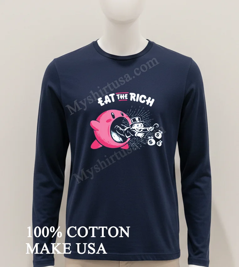 Kirby Eat The Rich Monopoly Man Parody funny america t-shirts - hoodie-shirt Kirby Eat The Rich Monopoly Man Parody Shirt Hoodie Shirt 1
