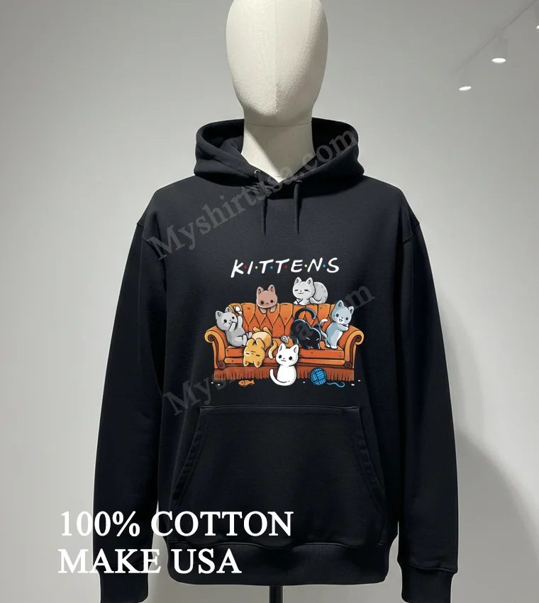 Kittens Friends Tv Show Parody Cat Sofa funny america t-shirts - hoodie-shirt Kittens Friends Tv Show Parody Cat Sofa Shirt Hoodie Shirt