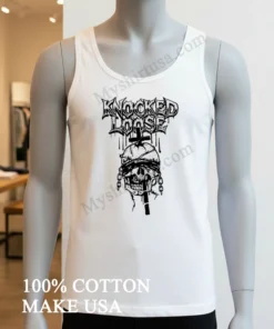 Knocked Loose Blindfolded Skull Barbed Wire Cross Chain Graphic funny america t-shirts