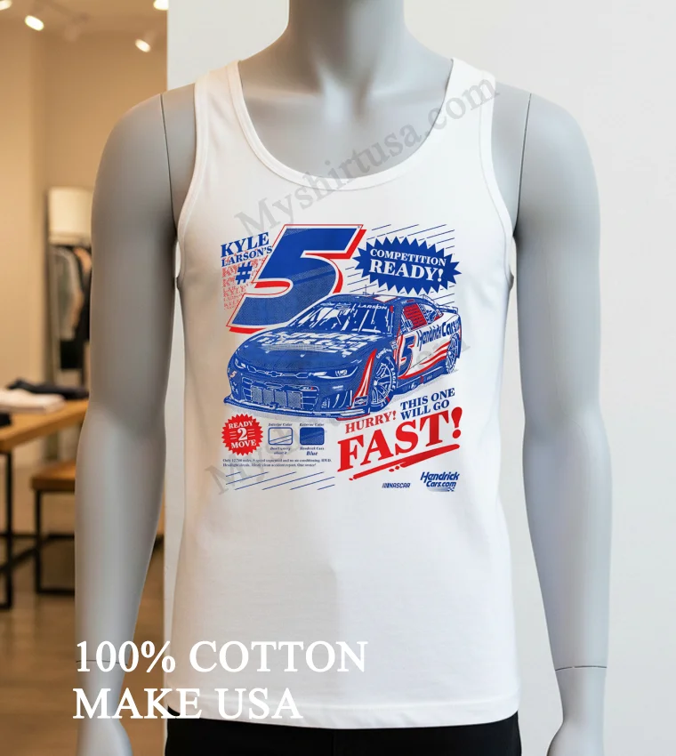Kyle Larson Number 5 Nascar Hendrick Cars Racing Shirt White T Shirt 3