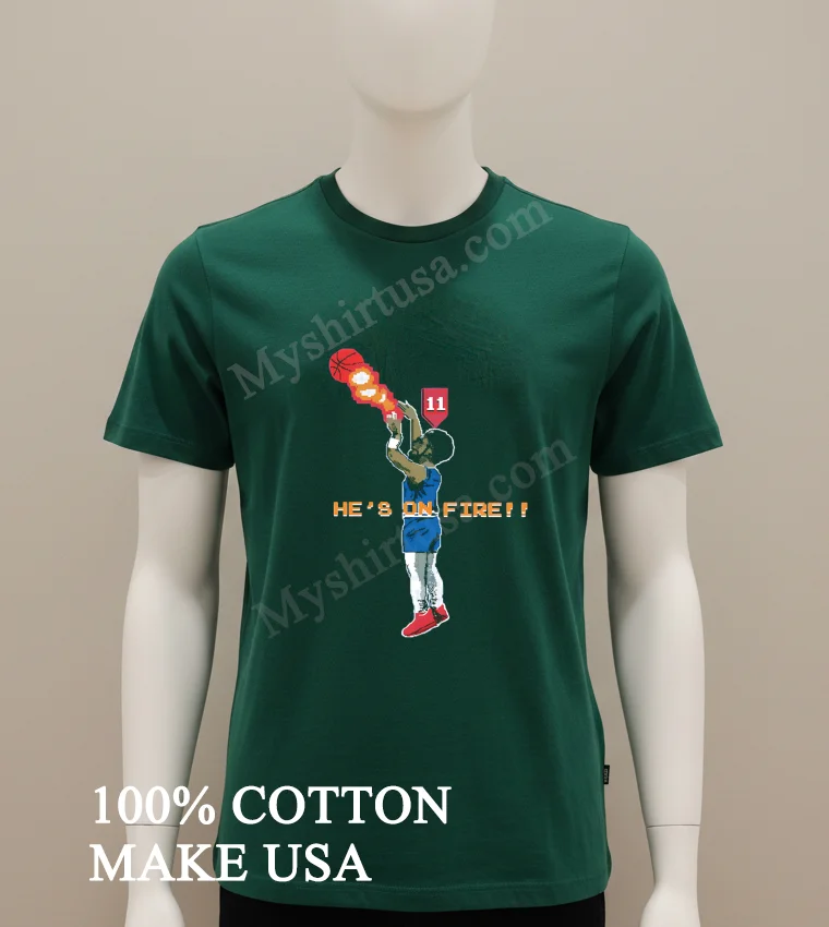 Kyrie Hes On Fire Video Games Shirt Green Shirt