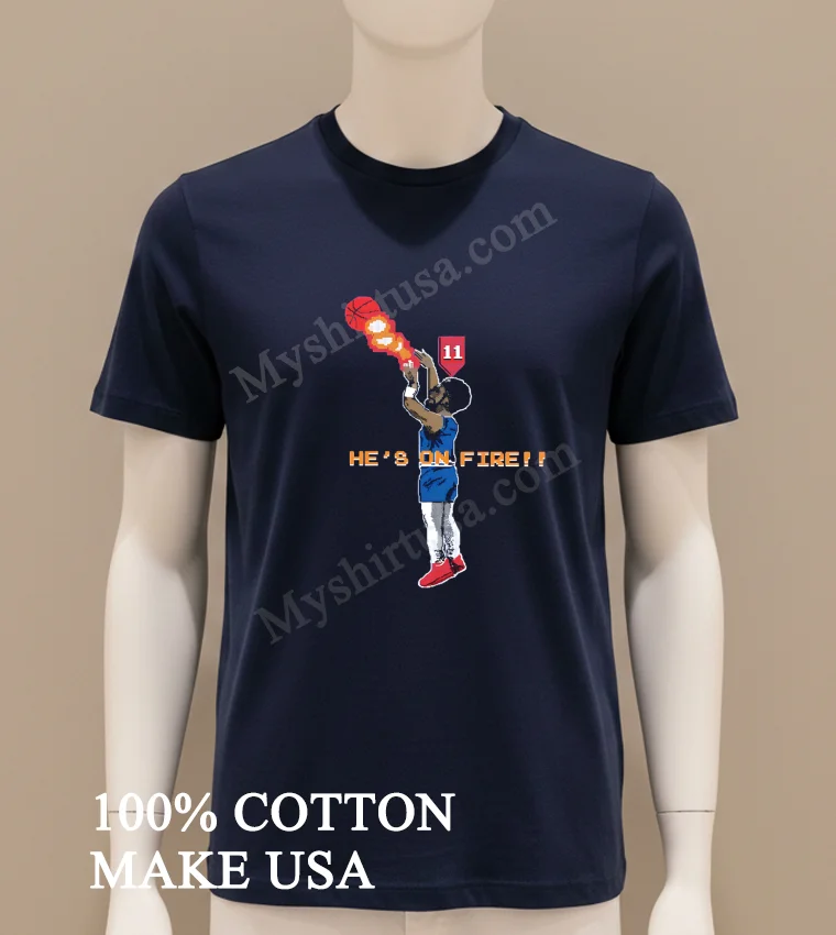 Kyrie Hes On Fire Video Games Shirt Navy Shirt