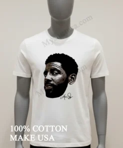 Kyrie Irving Detailed Portrait Signature Art Graphic Sports funny america t-shirts