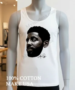 Kyrie Irving Detailed Portrait Signature Art Graphic Sports funny america t-shirts