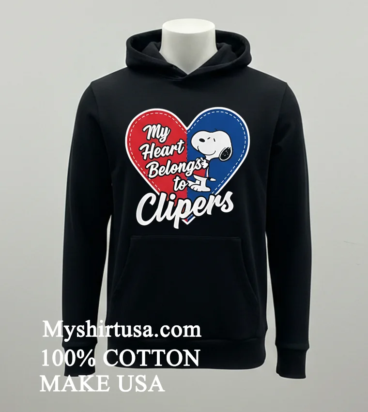 La Clippers X Snoopy Cartoon Valentine 2026 Shirt Balck Shirt