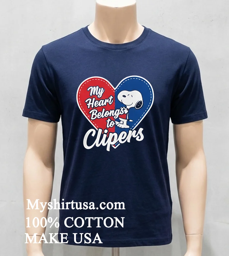 La Clippers X Snoopy Cartoon Valentine 2026 Shirt Navy Shirt