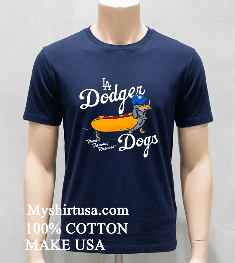 La Dodger Dogs World Famous Wieners Shirt Navy Shirt