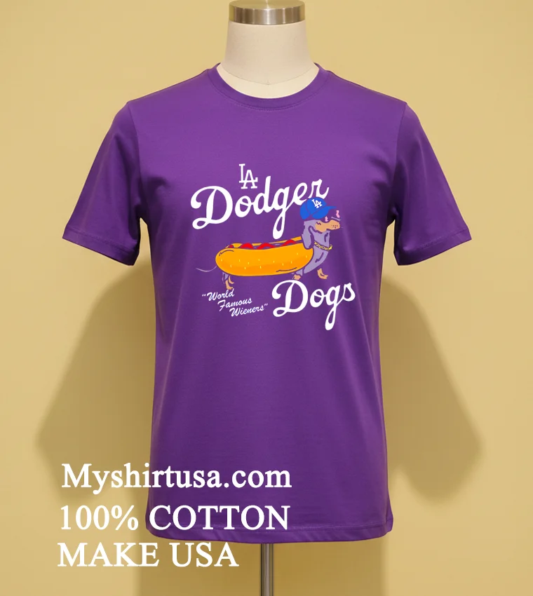 La Dodger Dogs World Famous Wieners Shirt Purple Shirt