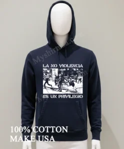 La No Violencia Es Un Privilegio Protest Scene Stencil Art funny america t-shirts
