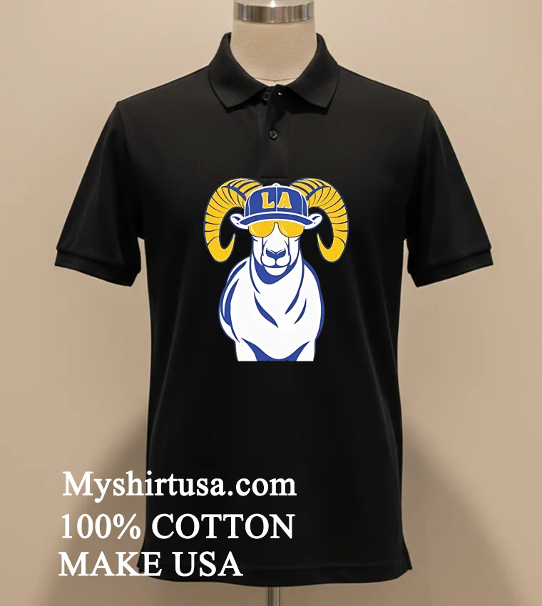 La Ram With Hat And Sunglasses Shirt - balck-shirt La Ram With Hat And Sunglasses Shirt Balck Shirt 2