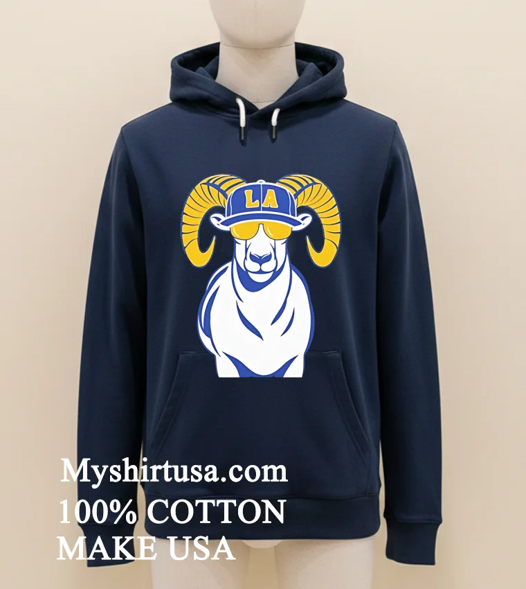 La Ram With Hat And Sunglasses Shirt Navy Shirt 1