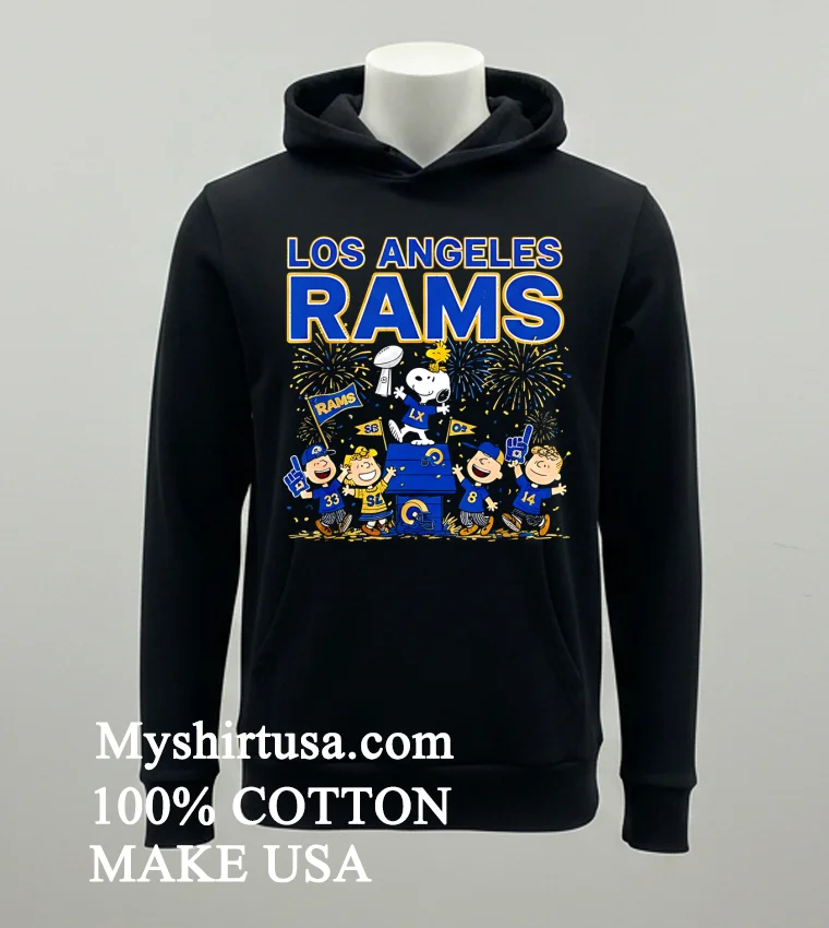 La Rams Peanuts Gang Cheers Super Bowl Lx Shirt Balck Shirt