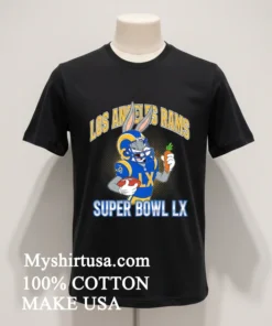 La Rams Super Bowl Lx X Bugs Bunny Cartoon Shirt