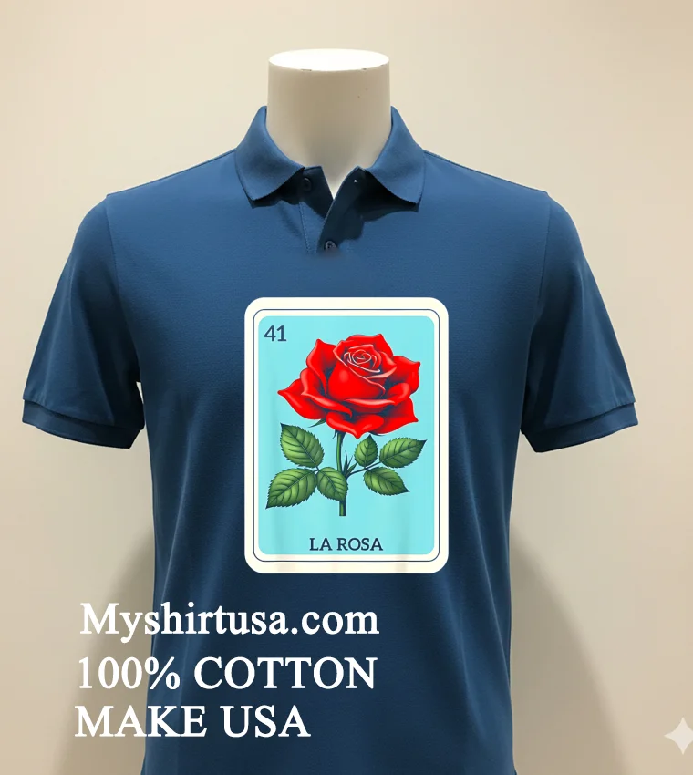 La Rosa Mexican Lottery Card Game Shirt - navy-shirt La Rosa Mexican Lottery Card Game Shirt Navy Shirt 2