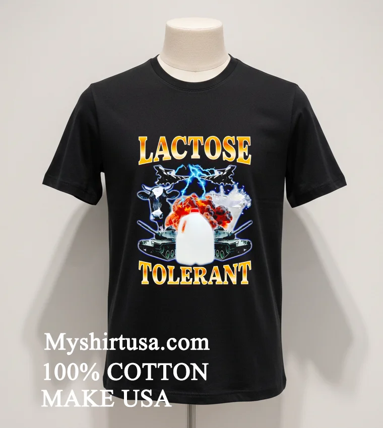 Lactose Tolerant Lightning Graphic Shirt Balck Shirt