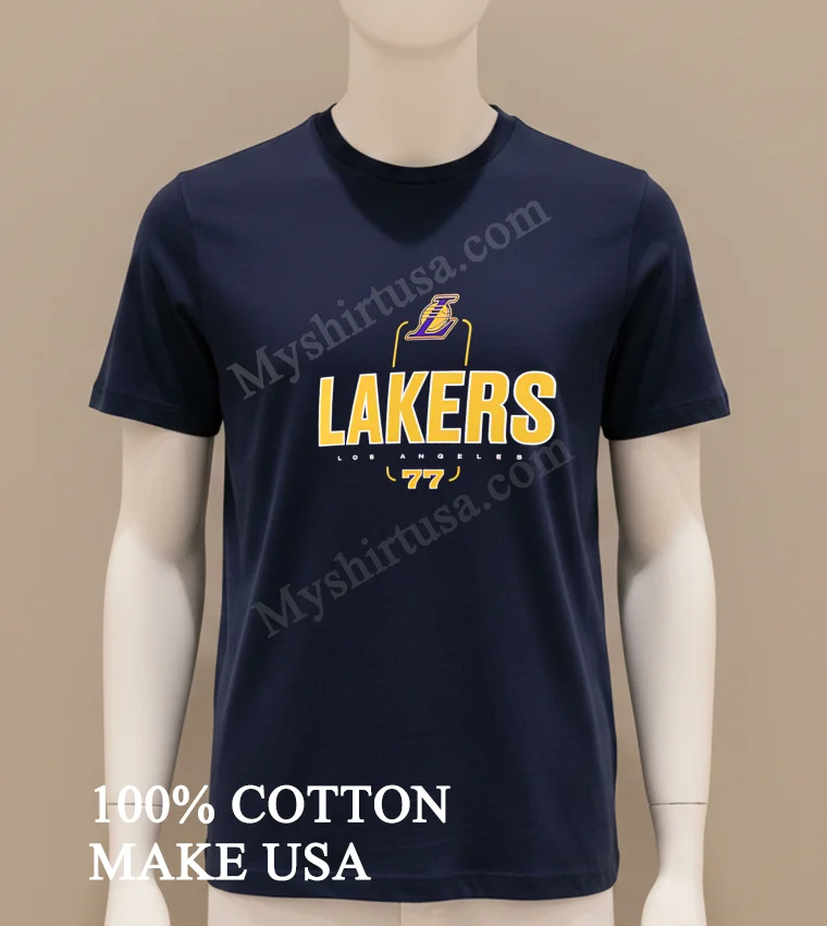 Lakers Luka Doncic Los Angeles Lakers Behind Shirt Navy Shirt