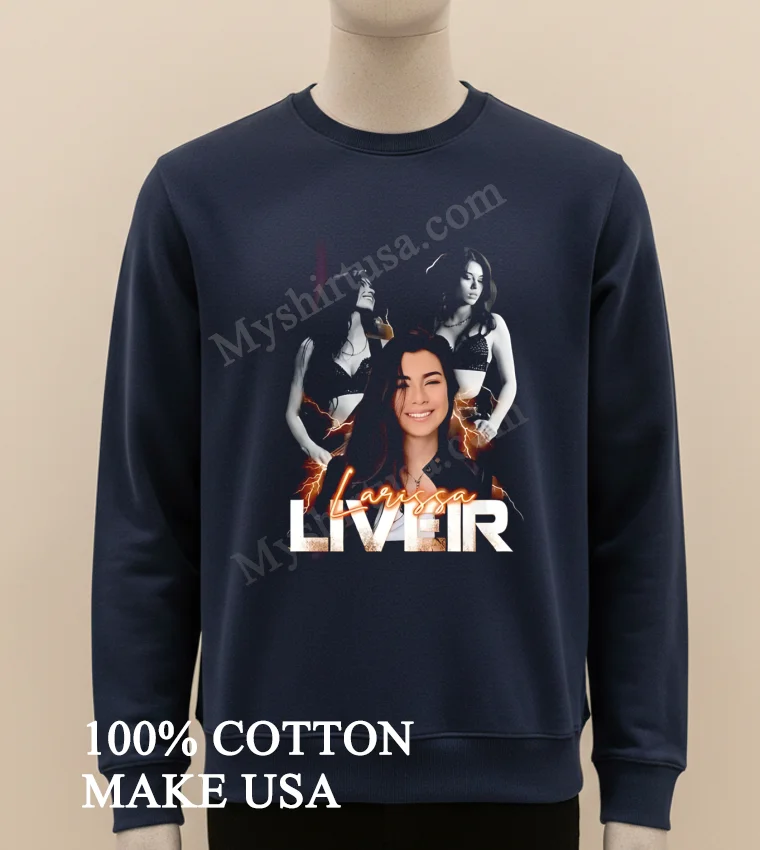 Larissa Liveir Guitarist Portrait With Lightning Graphic Design Shirt Long Sleve Shirt