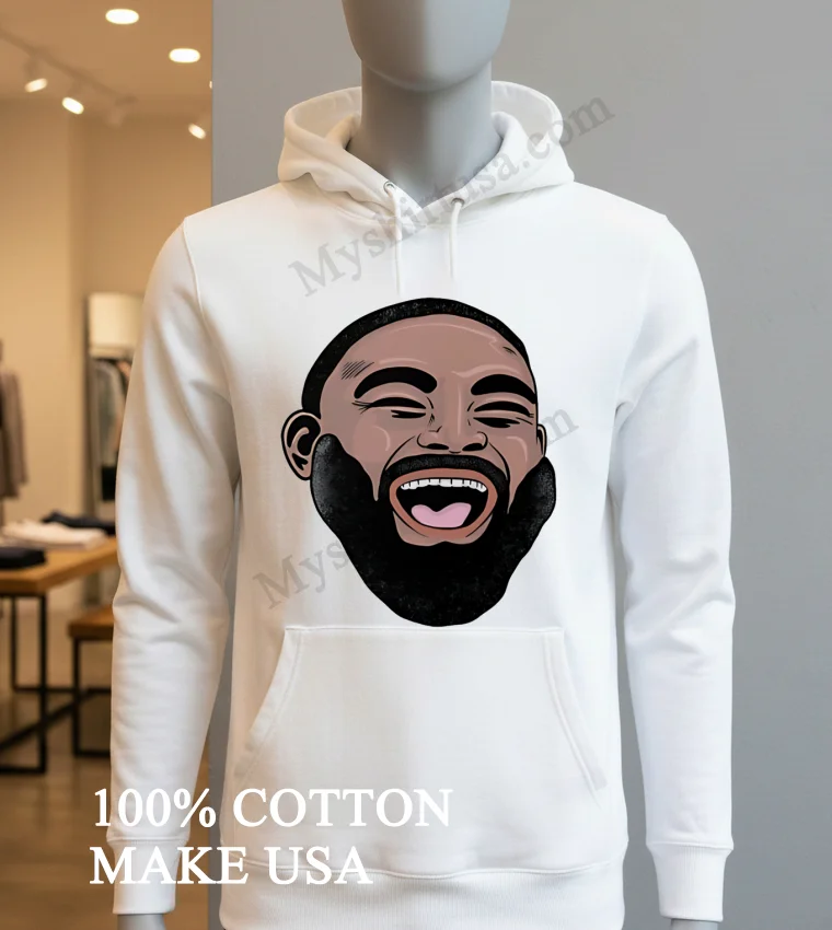 Laughing Man Face With Beard Graphic Design funny america t-shirts - hoodie-shirt Laughing Man Face With Beard Graphic Design Shirt Hoodie Shirt