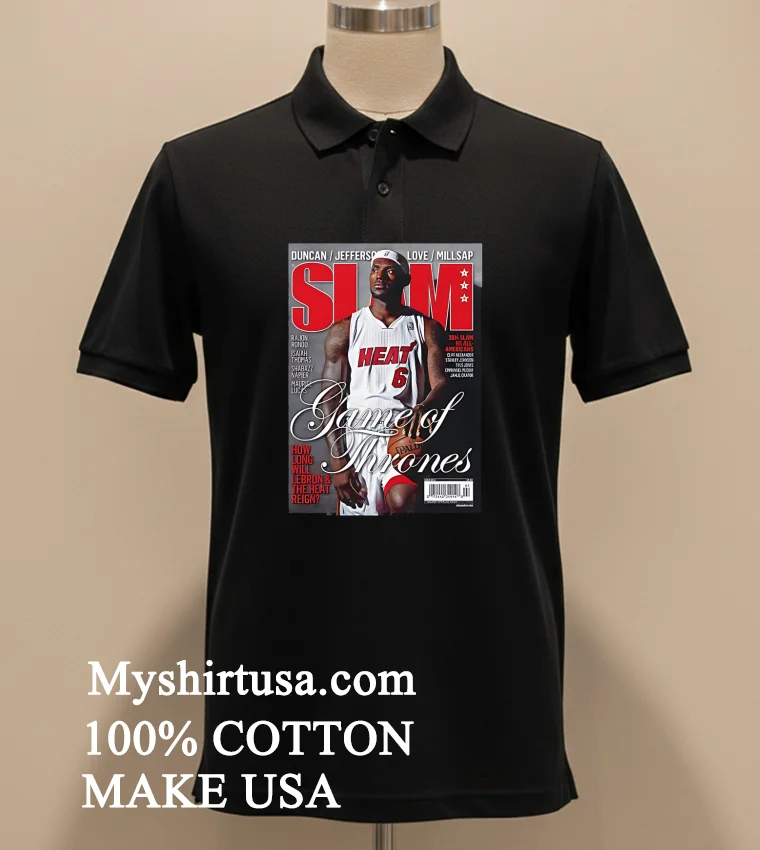 Lebron James Game Of Thrones Heat Slam Cover Nba Basketball Shirt Balck Shirt 2