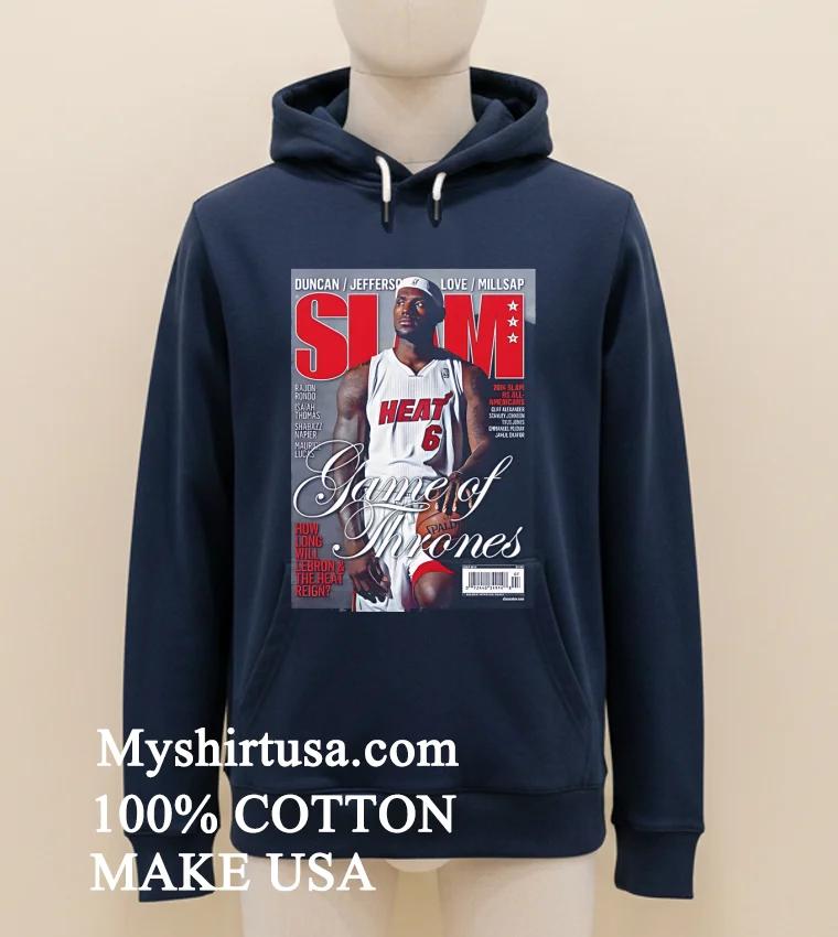 Lebron James Game Of Thrones Heat Slam Cover Nba Basketball Shirt - navy-shirt Lebron James Game Of Thrones Heat Slam Cover Nba Basketball Shirt Navy Shirt 1