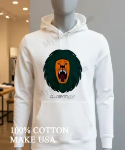 Leon Orange Lion Head Roaring Green Mane funny america t-shirts