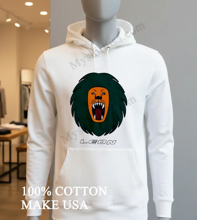 Leon Orange Lion Head Roaring Green Mane funny america t-shirts - hoodie-shirt Leon Orange Lion Head Roaring Green Mane Shirt Hoodie Shirt