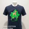 Leprechaun Salt Bae Pouring Gold Coins Into Pot Shirt Navy Shirt 1