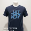 Let Them Play Blue Baseball Typography With Star Shirt Navy Shirt 1