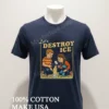 Lets Destroy Ice Children With Magnifying Glass Melting Ice Cube Shirt Navy Shirt 1