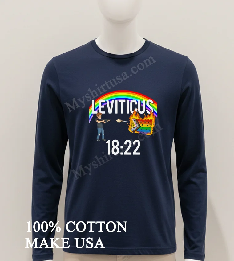 Leviticus 1822 Rainbow Man Shooting Pride Flag Fire Shirt Hoodie Shirt 1