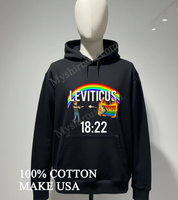 Leviticus 1822 Rainbow Man Shooting Pride Flag Fire Shirt Hoodie Shirt