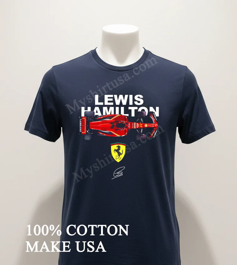 Lewis Hamilton Signature Car Short Navy Shirt 1