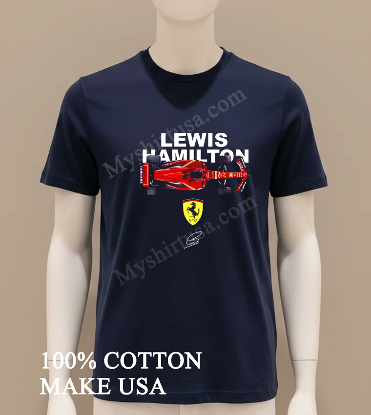 Lewis Hamilton Signature Car Short Navy Shirt