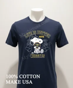 Life Is Better With Denver Nuggets Snoopy Heart funny america t-shirts