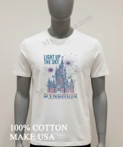 Light Up The Sky Dynamite Castle With Fireworks And Balloons funny america t-shirts