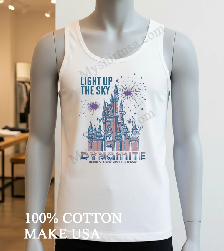 Light Up The Sky Dynamite Castle With Fireworks And Balloons Shirt White T Shirt 3