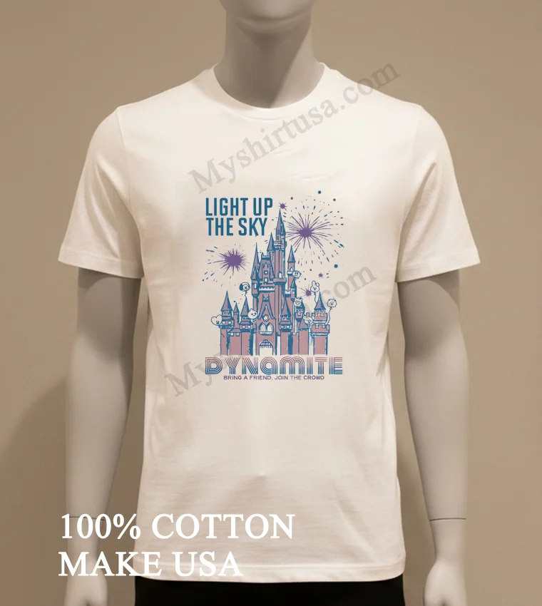 Light Up The Sky Dynamite Castle With Fireworks And Balloons Shirt White T Shirt