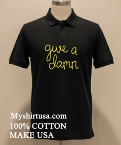 Lingua Franca Give A Damn Letter Shirt Balck Shirt