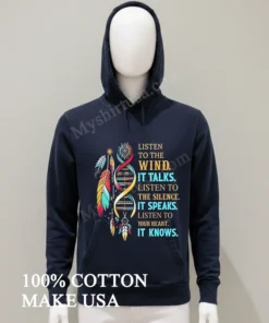Listen To The Wind Dna Dreamcatcher Feathers funny america t-shirts